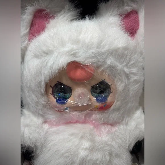 Authentic Baby Three 800% AI - White Cat SPECIAL EYES - glitter crying eyes - Picture 4 of 4